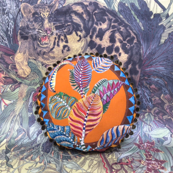 Eleni Malami Chloris Round Cushion - Cotton Sateen