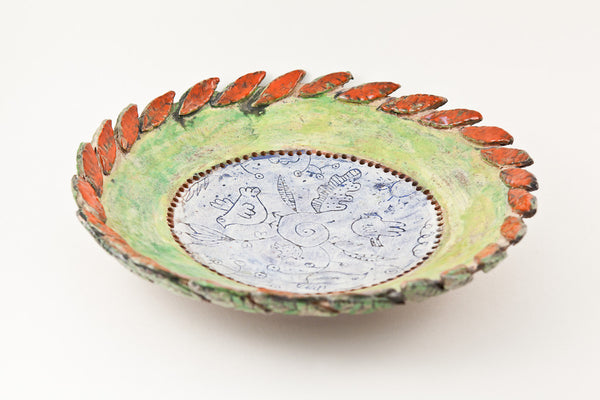 Laurence Simon - Dish With Leaf Decoration