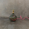 23cm Spiral recycled glass lamp