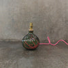 23cm Spiral recycled glass lamp