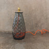 40cm Patterned recycled glass lamp