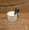 Porcelain and Leather Tea Light Holder.