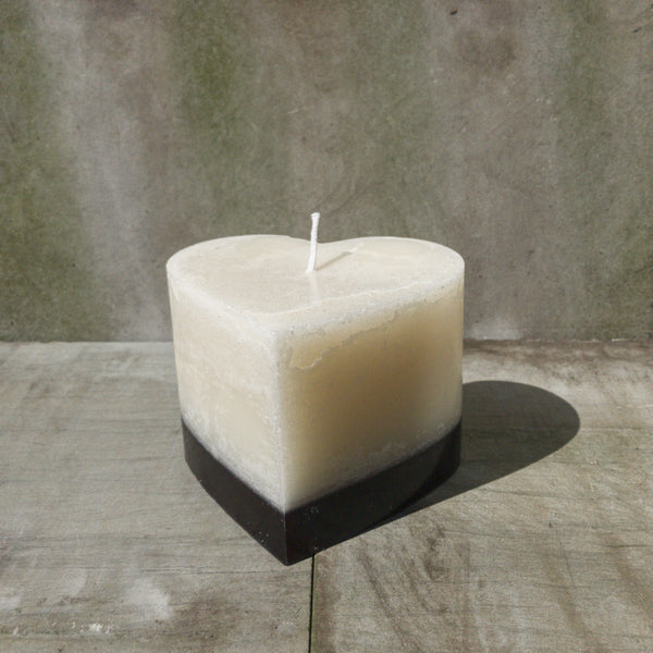 Single Heart candle -  Bitter Orange Ylang Ylang scented.