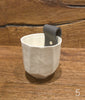 Porcelain & Leather Geometric Tea Light Holder