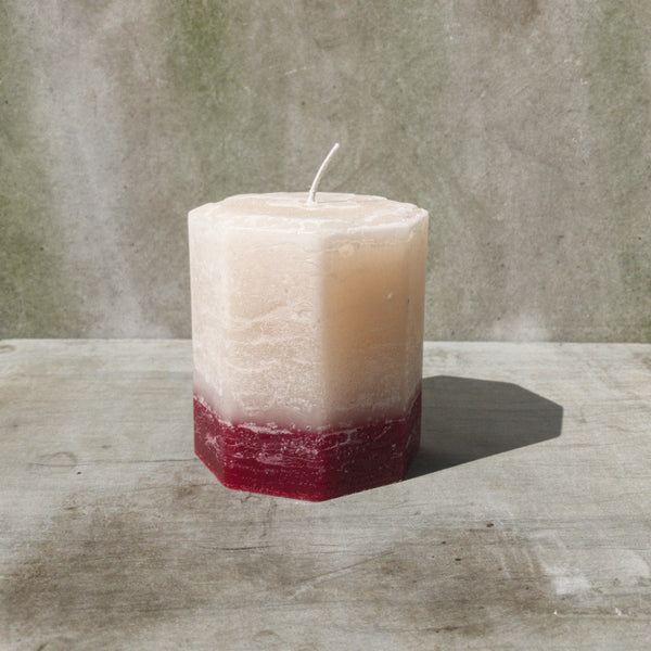 Octagon candle - Rose & Oud scented.