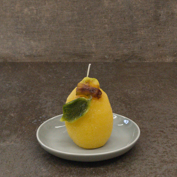 Standing Lemon with leaf candle