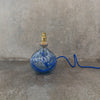 23cm Spiral recycled glass lamp