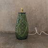 40cm Patterned recycled glass lamp