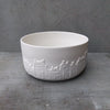 Bérangère Céramiques - Medium porcelain bowl with relief decor